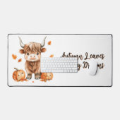 Cheeky Autumn Highland Koe Bureaumat (Keyboard & Muis)