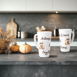 Cheeky Autumn Highland Koe Latte Mok