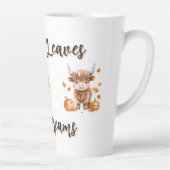 Cheeky Autumn Highland Koe Latte Mok (Rechts)