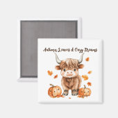 Cheeky Autumn Highland Koe Magneet (Voorkant / Achterkant)