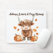 Cheeky Autumn Highland Koe Muismat (Met muis)