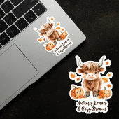 Cheeky Autumn Highland Koe Sticker