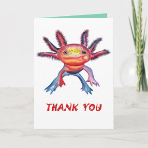 Cheeky Axolotl "dank u" kaart