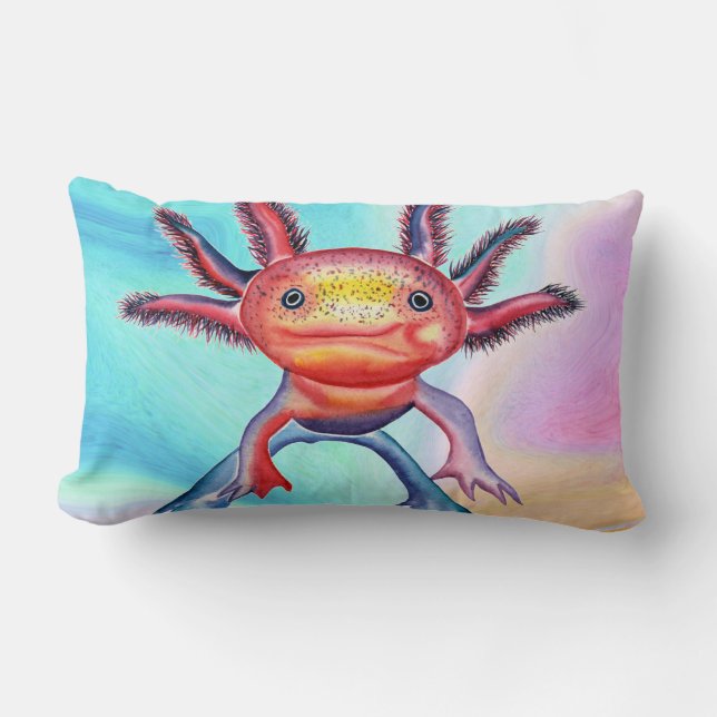 Cheeky Axolotl decoratieve kussen (Voorkant)