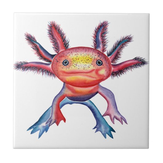 Cheeky Axolotl design decoratief tegel Tegeltje (Voorkant)