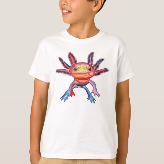 Cheeky Axolotl design T-shirt (Voorkant)