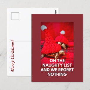 Cheeky Baby Turtles Beste Vrienden Naughty List Briefkaart