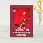 Cheeky Baby Turtles Beste Vrienden Naughty List Kaart (Gele Bloem)