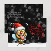 Cheeky Bee Dear Santa I Really Tried Briefkaart (Voorkant / Achterkant)