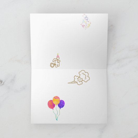 Cheeky Birthday Wishes Een scheet-tastische vierin Kaart (Binnen)