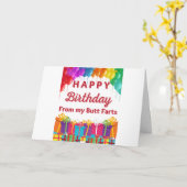 Cheeky Birthday Wishes Een scheet-tastische vierin Kaart (Gele Bloem)