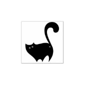 Cheeky Black Cat Butt Cartoon Rubberstempel (Afrduk)