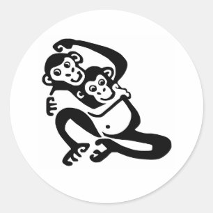 Cheeky -BONOBO -Chimpansee -Natuur -Wildlife Ronde Sticker
