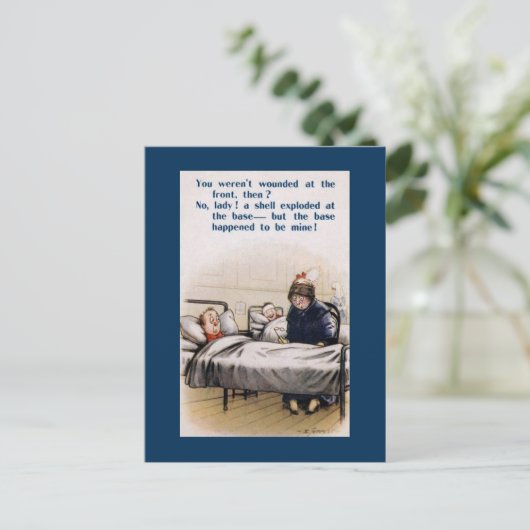 Cheeky British World War I humor Briefkaart (Staand voorkant)