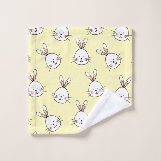 Cheeky Bunnies Pattern Bad Handdoek (Wasdoekje)