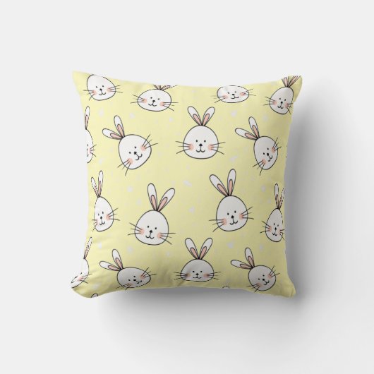 Cheeky Bunnies Pattern Kussen (Voorkant)