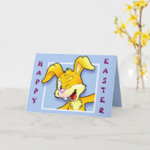 Cheeky bunny "Happy Easter" - Ostern Kaart (Gele Bloem)