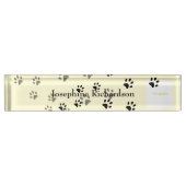 Cheeky Cat Footprint Sjabloon Naambordje (Voorkant)