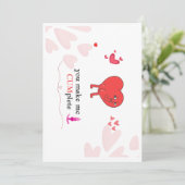 Cheeky Charm: Funny Love Kaart om hem compleet te  (Staand voorkant)