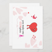 Cheeky Charm: Funny Love Kaart om hem compleet te  (Voorkant / Achterkant)