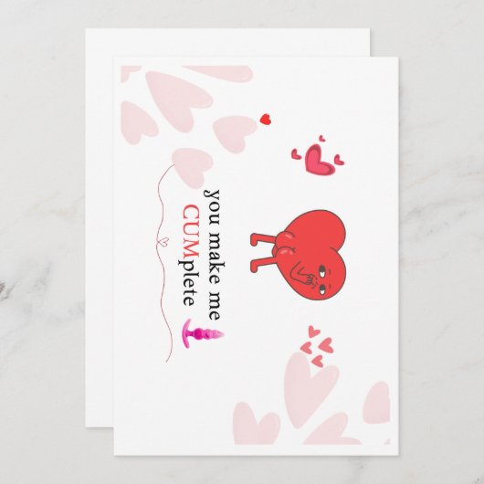 Cheeky Charm: Funny Love Kaart om hem compleet te (Voorkant / Achterkant)