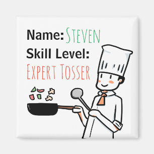 Cheeky Chef Expert Tosser Funny Name Fridge Magneet