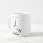 Cheeky Chef Expert Tosser Funny Personalized Koffiemok (Voorkant links)