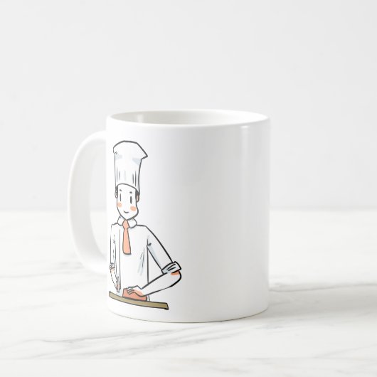 Cheeky Chef Expert Tosser Funny Personalized Koffiemok (Voorkant links)