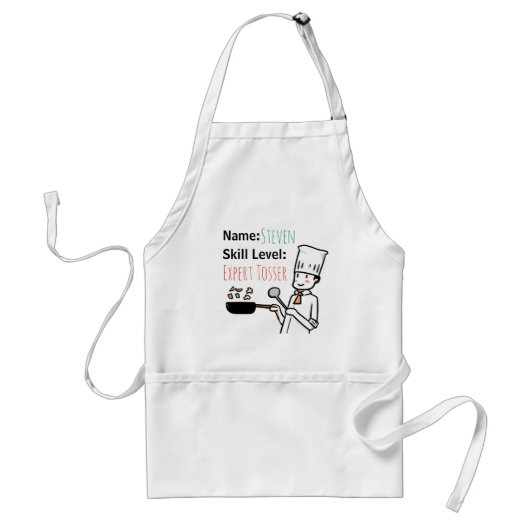 Cheeky Chef Expert Tosser Funny Personalized Standaard Schort (Voorkant)