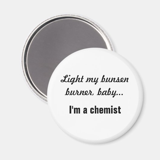 Cheeky Chemist Button - Bunsen Burner Magneet (Voorkant / Achterkant)