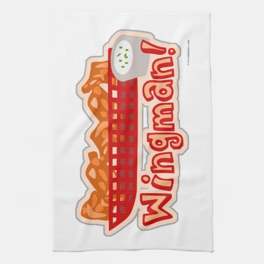 Cheeky Chicken Wing Wingman Theedoek (Verticaal)