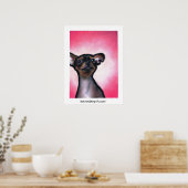 Cheeky Chihuahua, leevandergrift.com Poster (Keuken)
