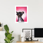 Cheeky Chihuahua, leevandergrift.com Poster (Thuiskantoor)