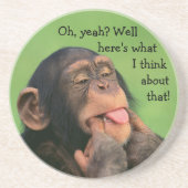 Cheeky Chimp Zandsteen Onderzetter (Voorkant)