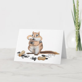 Cheeky Chipmunk Illustration Kaart