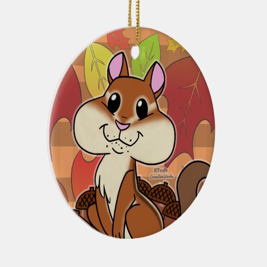 Cheeky Chipmunk - Keramisch Ornament (Rechts)
