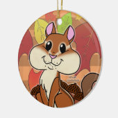 Cheeky Chipmunk - Keramisch Ornament (Links)