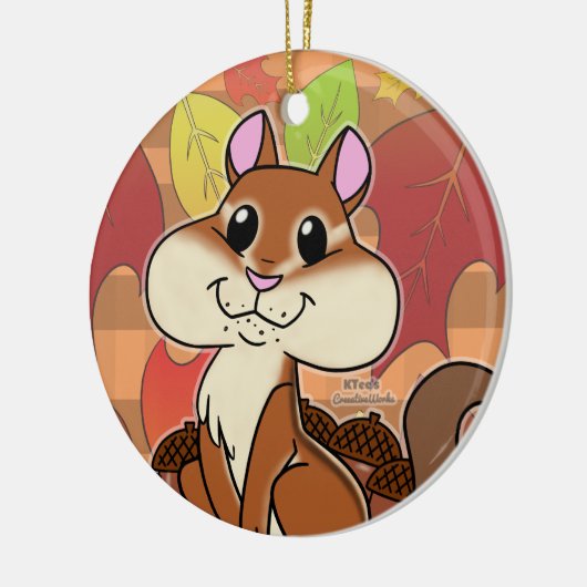 Cheeky Chipmunk - Keramisch Ornament (Links)