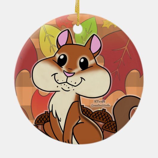 Cheeky Chipmunk - Keramisch Ornament (Achterkant)