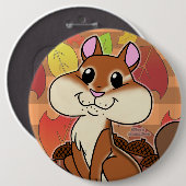 Cheeky Chipmunk - Ronde Button 6,0 Cm (Voorkant /achterkant)