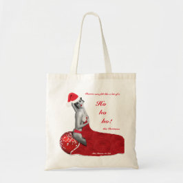 Cheeky Christmas Feestelijke Canvas Tas Shopper Ba