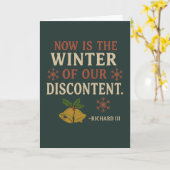 Cheeky Christmas Shakespear Quote  Kaart (Gele Bloem)