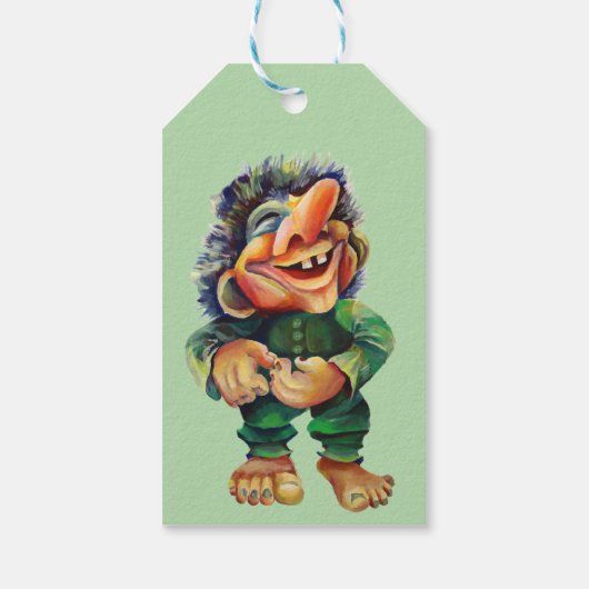 Cheeky Christmas Troll en Tree Delight Cadeaulabel (Achterkant)