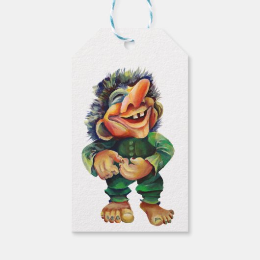 Cheeky Christmas Troll en Tree Delight Cadeaulabel (Achterkant)