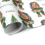 Cheeky Christmas Troll en Tree Delight Cadeaupapier (Rol Hoek)