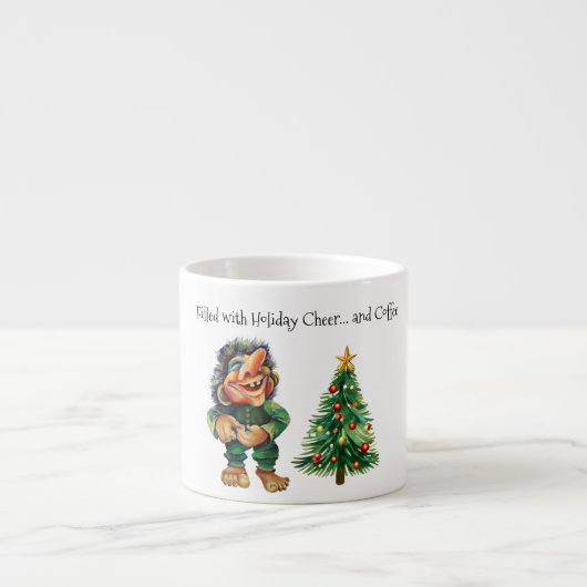 Cheeky Christmas Troll en Tree Delight Espresso Kop (Voorkant)
