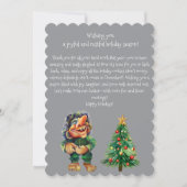 Cheeky Christmas Troll en Tree Delight Feestdagenkaart (Voorkant)