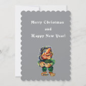 Cheeky Christmas Troll en Tree Delight Feestdagenkaart (Achterkant)