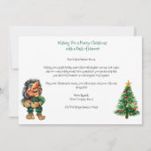 Cheeky Christmas Troll en Tree Delight Feestdagenkaart (Voorkant)