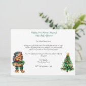 Cheeky Christmas Troll en Tree Delight Feestdagenkaart (Staand voorkant)